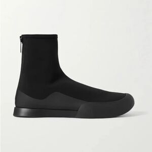 The Row Rubber-trimmed scuba ankle boot size 39